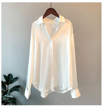 Blouse Élégante & Confortable en Satin pour Femme | Mila