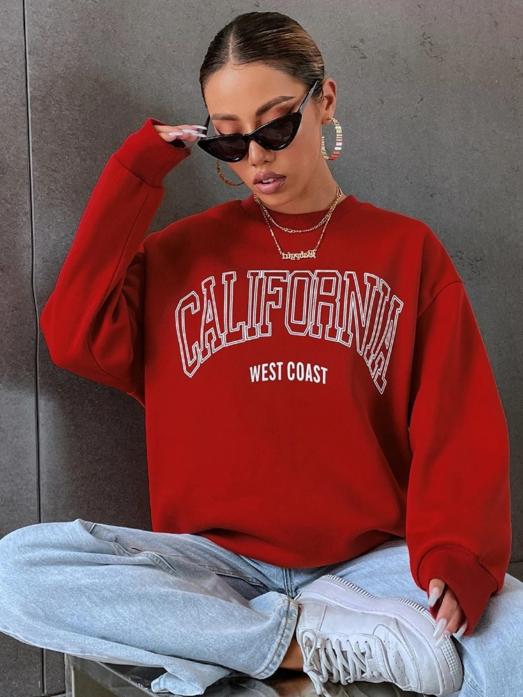 Maya - Sweatshirt Oversize Côte Ouest Californienne pour Femmes