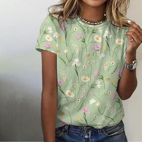 T-Shirt à Imprimé Floral pour Femme | Alayna