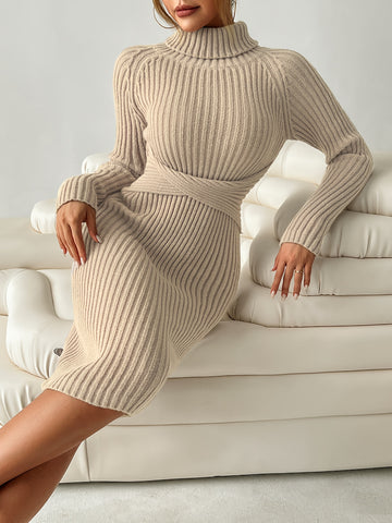Robe Pull à Col Roulé pour Femme | Olivia