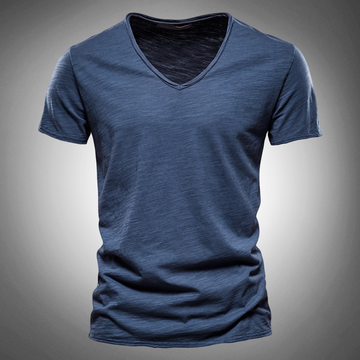 T-Shirt Classique à Col V pour Homme | Leo