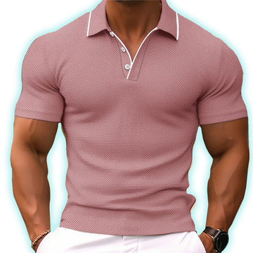 Polo Ajusté avec Patte de Boutonnage Pour Homme
