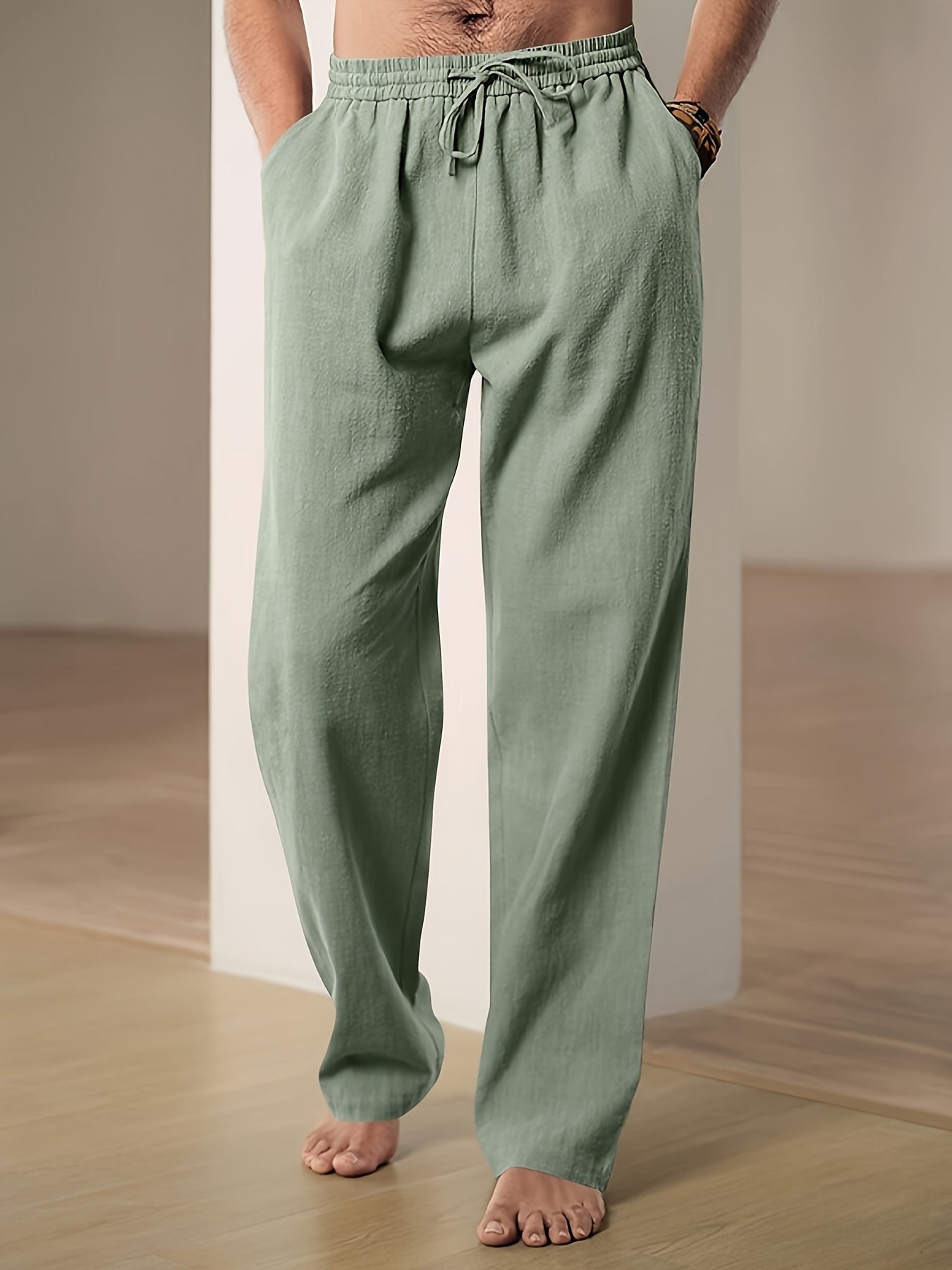 Pantalon léger et décontracté à cordon pour Homme