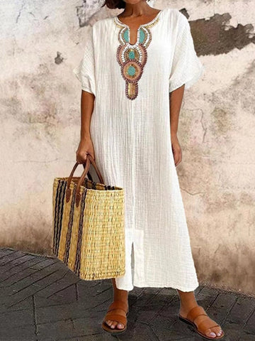 Robe Caftan Élégante et Légère pour Femme | Clara