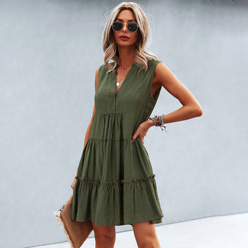 Robe Mini Sans Manches Élégante pour Femme | Maëlia