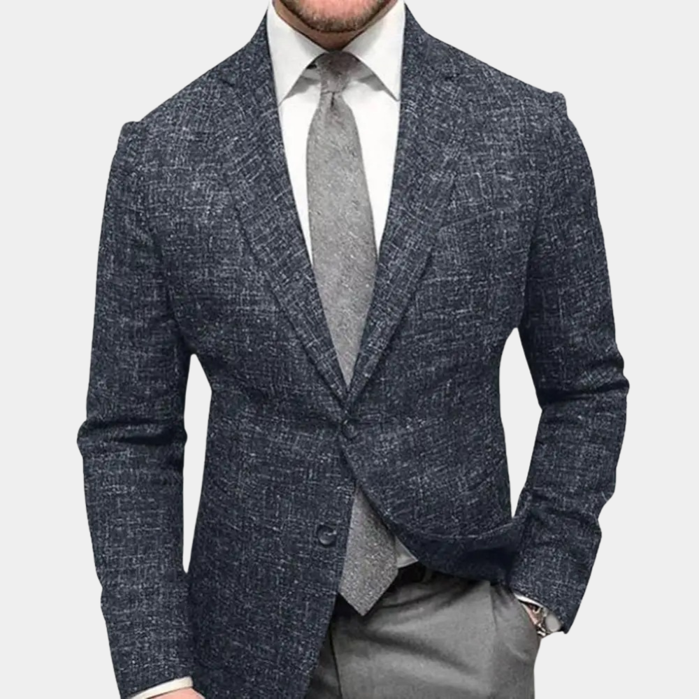 Blazer d'affaires élégant et texturé pour homme