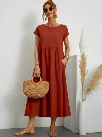 Robe Décontractée Confortable avec Poches pour Femmes | Clara