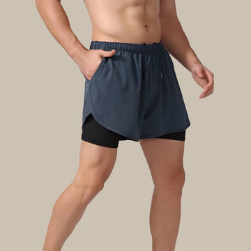 Short de Course pour Homme Séchage Rapide avec Poche Zippée