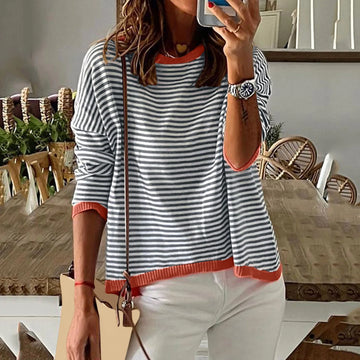 Pull Élégant à Rayures pour Femme | Elena