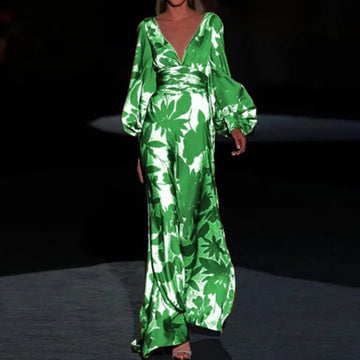 Robe Élégante et Confortable à Col V Pour Femme