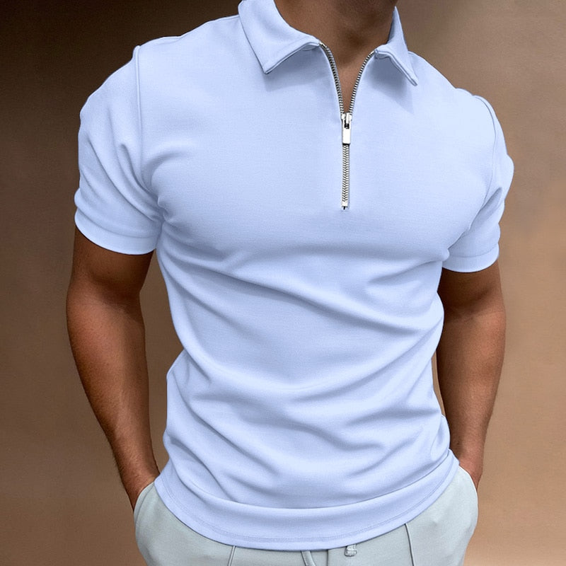 Ethan - Polo Zip-Up Stylé et Confortable pour Hommes