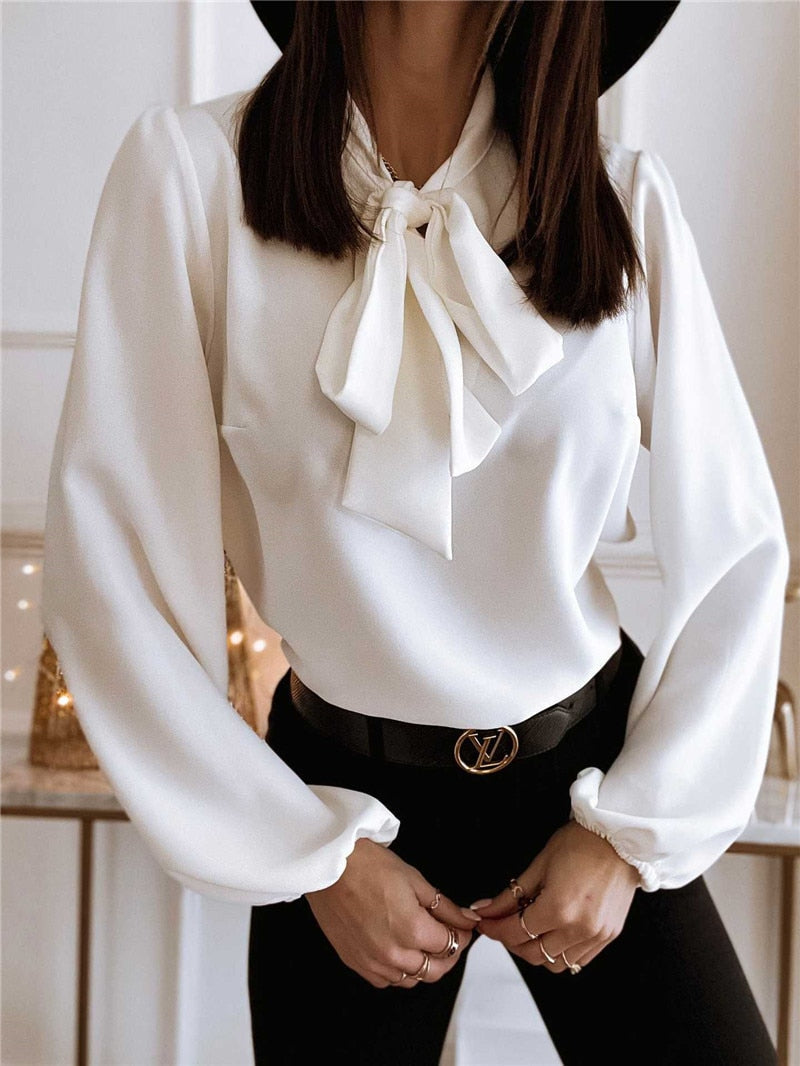 Blouse Élégante avec Nœud pour Femme | Elise