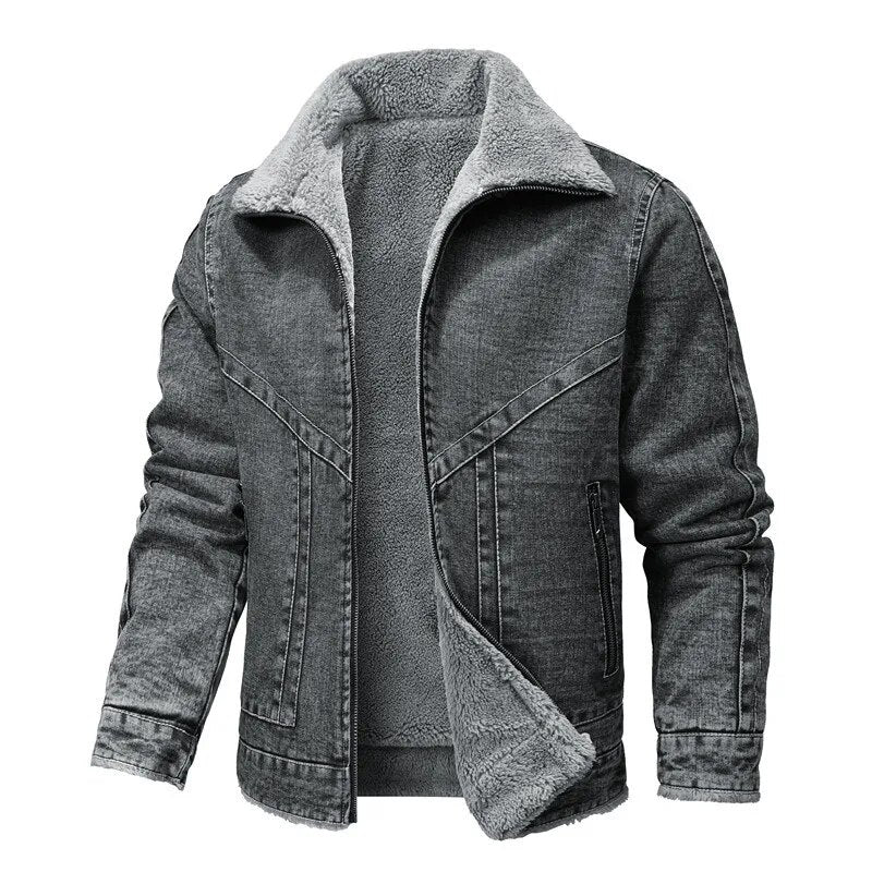 John - Veste en Denim et Fleece Stylée pour l'Automne pour Hommes