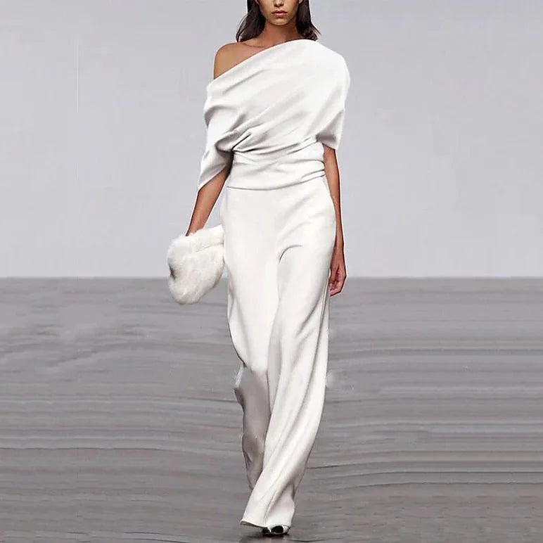Combinaison Élégante Off-Shoulder Pour Femme