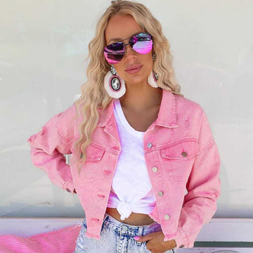 Ruby - Veste en Jean Stylée avec Franges pour l'Automne pour Femmes