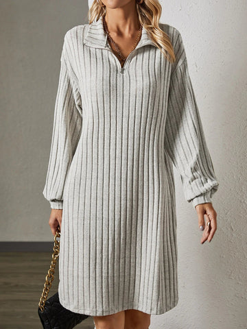 Celeste - Robe en tricot décontractée à manches longues pour femme
