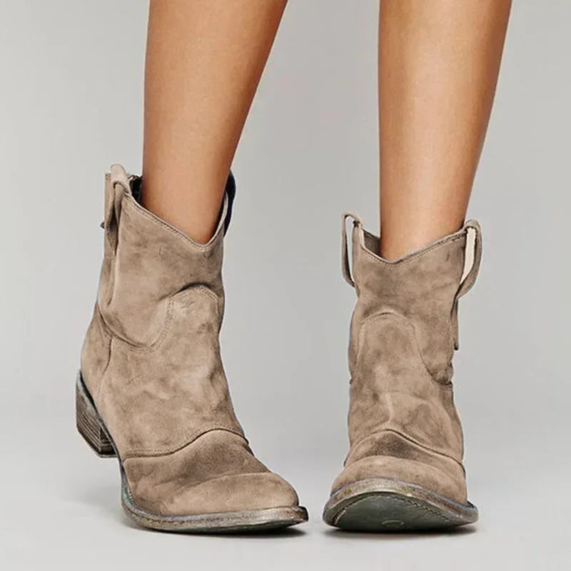 Bottines Western en Daim Élégantes pour Femme