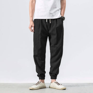 Pantalon de Détente Léger en Coton et Lin Pour Homme
