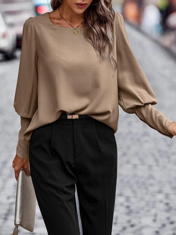 Blouse Élégante et Polyvalente à Manches Longues pour Femme