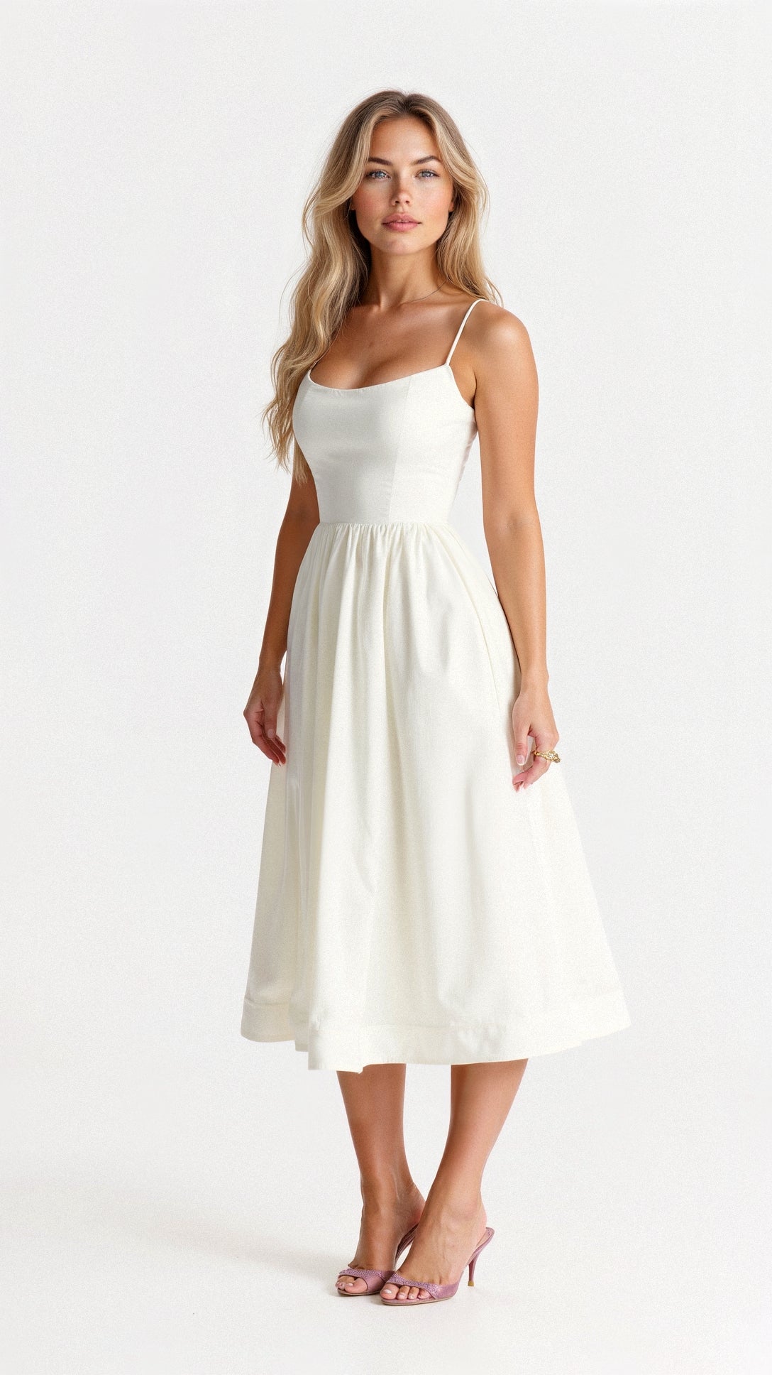 Robe Maxi Élégante et Fluide Sans Manches pour Femme